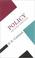 Cover of: Policy (Concepts in the Social Sciences)