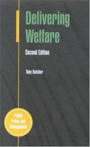 Cover of: Delivering welfare