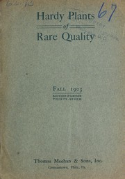 Cover of: Hardy plants of rare quality: Fall 1903