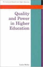 Cover of: Quality and power in higher education