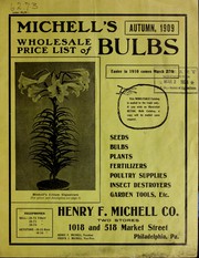 Cover of: Michell's wholesale price list of bulbs: autumn 1909