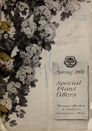 Cover of: Spring 1909 by Thomas Meehan and Sons