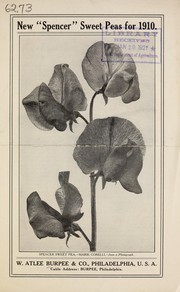 Cover of: New "Spencer" sweet peas for 1910