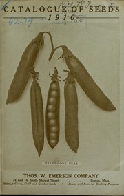 Cover of: Catalogue of seeds: 1910