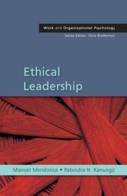 Ethical Leadership by Manuel Mendonca, Rabindra Kanungo