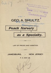 Cover of: Peach nursery as a specialty: list of prices and varieties