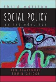 Cover of: Social Policy