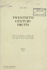 Cover of: Twentieth century fruits by Luther Burbank