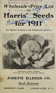 Wholesale price list of Harris' seeds for 1911 by Joseph Harris Company