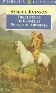 Cover of: The history of Rasselas, Prince of Abissinia by Samuel Johnson