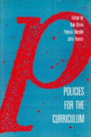 Cover of Policies for the curriculum
