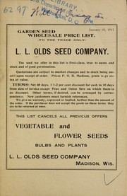 Cover of: Garden seed wholesale price list to the trade only
