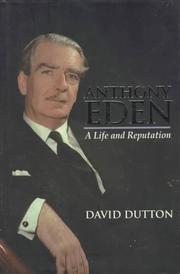 Cover of: Anthony Eden | David Dutton