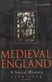 Cover of: Medieval England by P. J. P. Goldberg