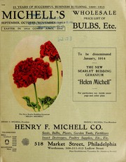 Cover of: Michell's wholesale price list of bulbs, etc: September, October, November 1913