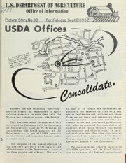 Cover of: USDA offices consolidate by United States. Department of Agriculture. Office of Information