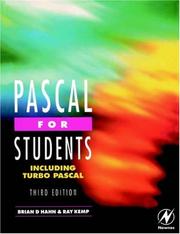 Cover of: Pascal for students: including Turbo Pascal