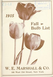 1915 fall bulb list by W.E. Marshall & Co