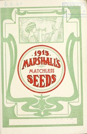 Cover of: 1915 Marshall's matchless seeds