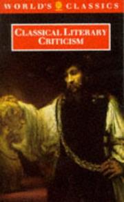 Cover of: Classical literary criticism by edited by D.A. Russell and M. Winterbottom.