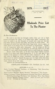 Cover of: Wholesale price list to the planter by Portland Nursery Co