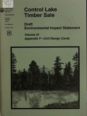 Cover of: Control Lake timber sale: draft environmental impact statement