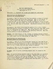 Cover of: Tentative U.S. standards for classes and grades for live poultry by United States. War Food Administration. Office of Distribution