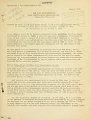 Cover of: Summary of talks at the conference called by the Nutrition Programs Branch, to consider the food situation for the first quarter of 1944, at Washington, D.C., January 1, 1944