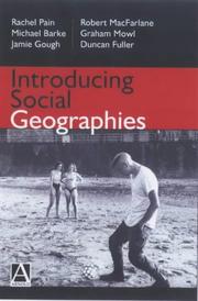 Cover of: Introducing social geographies