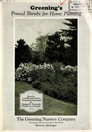 Cover of: Greening's proved shrubs for home planting: [circular and price list]