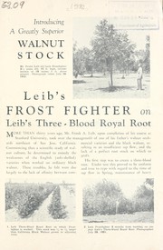 Cover of: Introducing a greatly superior walnut stock: Leib's Frost fighter on Leib's Three-blood royal root