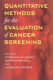 Cover of: Quantitative methods for the evaluation of cancer screening