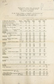 Cover of: Retail prices, fall 1932-spring 1933