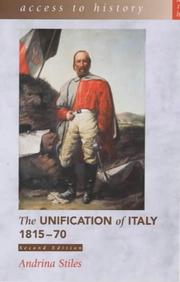 Cover of: The Unification of Italy, 1815-70 (Access to History)