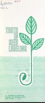 Cover of: Truth in seed labeling