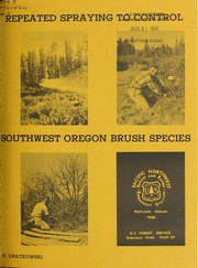 Cover of: Repeated spraying to control southwest Oregon brush species