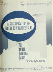 Cover of: A classification of forest environments in the South Umpqua basin