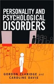 Cover of PERSONALITY AND PSYCHOLOGICAL DISORDERS