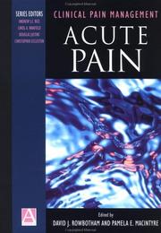 Cover of: Clinical Pain Management: Acute Pain
