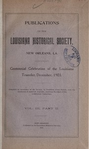 Cover of: Centennial celebration of the Louisiana transfer, December, 1903