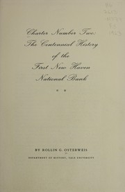 Cover of: Charter number two: the centennial history of the First New Haven National Bank.