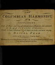 The Columbian harmonist by Daniel Read