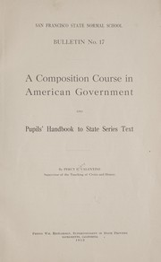 A composition course in American government by P. F. Valentine