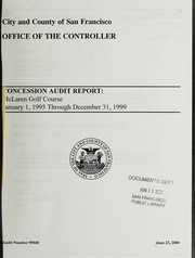 Concession audit report by San Francisco (Calif.). Office of the Controller. Audits Division.