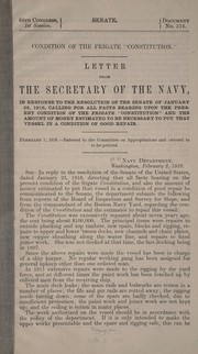 Cover of: Condition of the frigate "Constitution." by United States. Navy Department