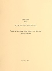 Cover of: Contribution from National Institutes of Health-- U.S.A. by National Institutes of Health (U.S.)