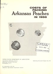 Cover of: Costs of packing Arkansas peaches in 1958