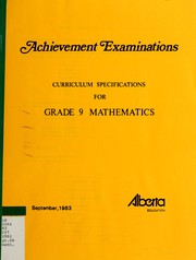 Cover of: Curriculum specifications for grade 9 mathematics