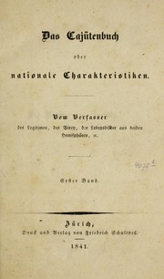 Cover of: Das Cajütenbuch, oder, Nationale Charakteristiken