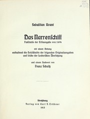 Cover of: Das Narrenschiff: Faksimile der Erstausgabe von 1494